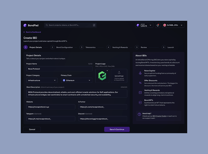 BondPad issuer wizard
