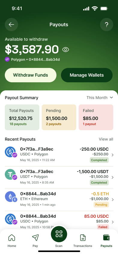 Payouts preview